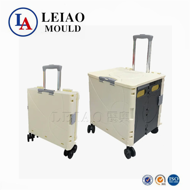 High quality foldable shopping cart mold folding luggage cart can be customized open mold